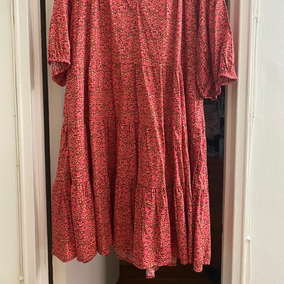NWT Floral Puff Sleeve Tiered Babydoll Dress - Picture 11 of 14